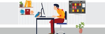 Bad posture illustration