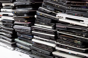 Pile of laptops