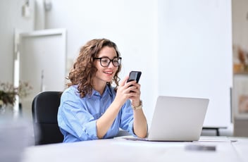 Girl using smartphone