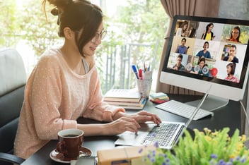 Person on a video call